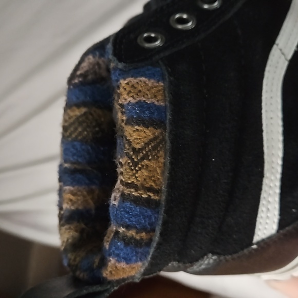 VANS Black Suede Aztec Woven Scothguard SK8-Hi - Picture 4 of 5